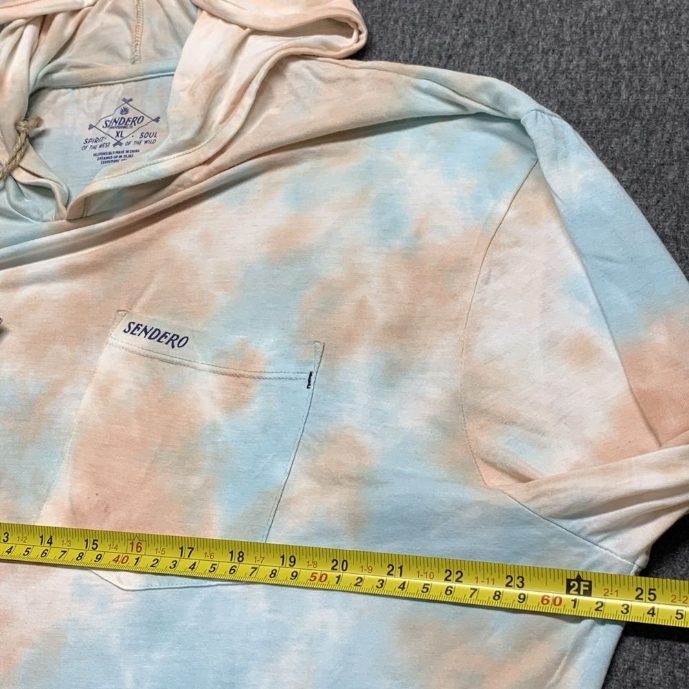 NEW Sendero Yucatan Bamboo Hoodie Tech Shirt Tie Dye Waco Surf 70%BAMBOO Size XL - Picture 10 of 11